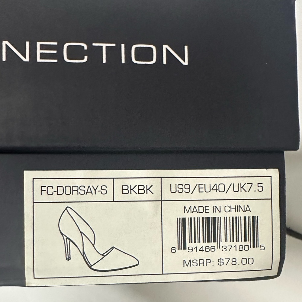 French Connection D’orsay Black Stiletto Heels Size 9 - Picture 7 of 7